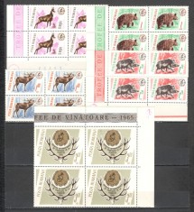 Romania.1965 Animale si trofee de vanatoare bloc 4 TR.60