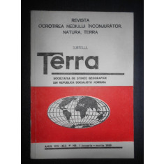 Terra. Revista. Societatea de stiinte geografice. 1 Ianuarie - Martie 1989