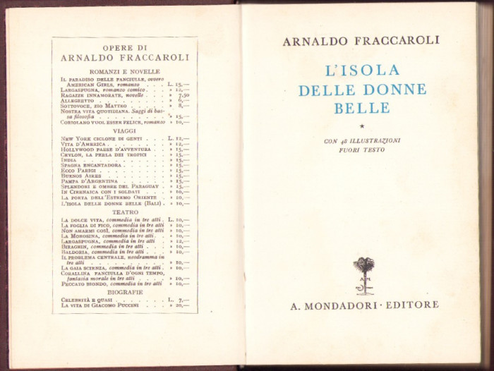 HST C4039N L&rsquo;isola delle donne belle din Arnaldo Fraccaroli 1934