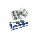 Cumpara ieftin Set 20 Ascutitori Duble Milan, Metal, Ascutitoare pentru Creioane, Ascutitoare Dubla, Ascutitoare Milan, Ascutitoare Dubla din Metal, Set 20 Ascutitor