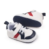 Adidasi albi cu insertii bleumarine - Stock (Marime Disponibila: 3-6 luni, Superbaby