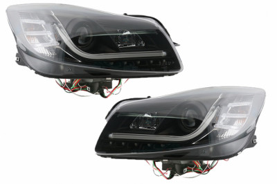 Faruri LED DRL compatibil cu Opel Insignia (2008-2012) Negru SWO16SLGXB foto