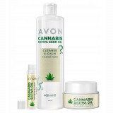 Cumpara ieftin Set Cannabis (Apa micelara 400,balsam buze 4.5,crema 50), Avon