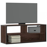 vidaXL Dulap TV, stejar maro, 100x31x39,5 cm, lemn prelucrat și metal