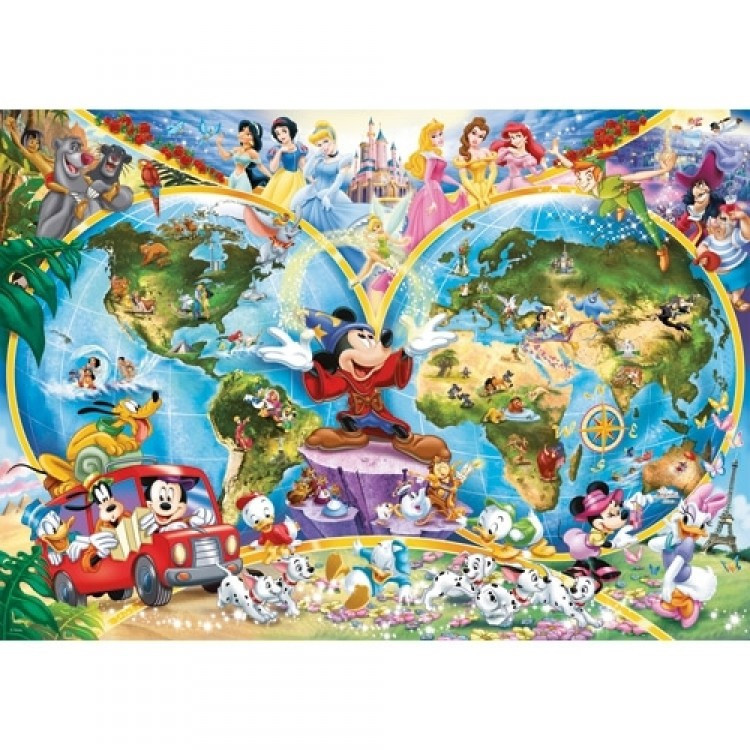 Puzzle Harta Lumii Disney, 1000 piese Ravensburger | Okazii.ro