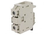 Conector Șine 35mm&sup2; 1 Pistă 2 Borne Gri 16mm