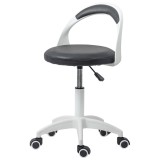 Scaun laborator OFF1021, rotativ, baza polipropilena, piele ecologica, inaltime ajustabila, 100 kg