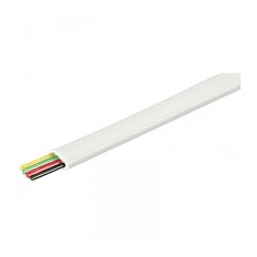 Cablu telefonic 4 fire alb plat cupru AWG30 Goobay