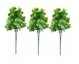 Cumpara ieftin Set 3 crengute artificiale decorative, buchet, verde, 35 cm