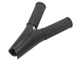 Bornă crocodil 75A neagră 29mm