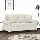 Set 2 Perne Decorative Catifea Crem 40x40 cm vidaXL - Perne Canapea, Living, Dormitor - Confort si Stil
