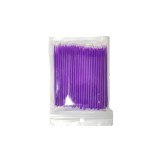 Aplicatoare pentru machiaj, FINE, set 100 bucati, Regular - Mov, pentru corecturi fine si extensii de gene