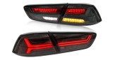 Set lampi spate, stopuri Mitsubishi Lancer 03.2007-05.2017, Lancer Evo X 03.2008-, spate, stanga+dreapta, indicator dinamic; LED; fumuriu; Tuning;