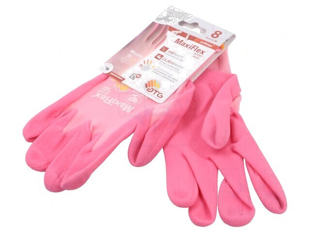 Mănuşi de protecţie MaxiFlex&reg; Active&trade; roz, Dimensiune 8
