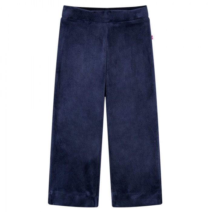 Pantaloni de copii din catifea, albastru &icirc;nchis, 128 14402