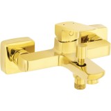 Baterie cada pentru perete Ferro Vitto VL, monocomanda, comutator automat blocabil, cartus ceramic, aerator, limitator debit apa la dus, racord excent