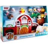 Little Learner Ferma Interactiva cu Sunete Animale, Figurine, Tractor, Fermier, +12 luni