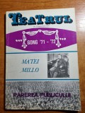 Revista teatrul septembrie 1971-radu beligan,sica alexandrescu,dan plaiesu