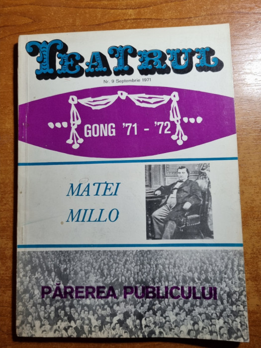 revista teatrul septembrie 1971-radu beligan,sica alexandrescu,dan plaiesu