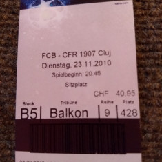 Bilet meci fotbal FC BASEL - CFR CLUJ (Champions League 23.11.2010)