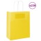 vidaXL Pungi de h&acirc;rtie 250 buc cu m&acirc;nere galbene 18x8x22 cm 4101782