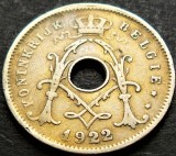 Cumpara ieftin Moneda istorica 5 CENTIMES - BELGIA, anul 1922 *cod 1736 A, Europa