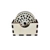 Suporturi Pahare Lemn, 9cm, Set 6 Bucăți + Cutie Depozitare, Model M2 - Protecție Mobilier, Decorabile