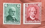 Serie Completă 2 Timbre Germania Al Treilea Reich 1936 Aniversarea Automobilului Gottlieb Daimler și Carl Benz Neștampilat - A007
