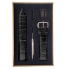 Set Curea De Ceas Neagra Cu Extractor Si Telescoape 12mm 14mm 16mm 18mm 20mm 22mm 24mm, Time Veranda