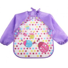 Baveta impermeabila cu manecute lungi - Gargarite colorate