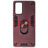 Husa Armor Ring Samsung Galaxy Note 20, TPU+PC, Protectie Soc, Culoare Wine