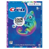 Set 4 paste de dinți pentru copii Crest Kids Chameleon, protecția smalțului, Bubble Gum, 3+, 4 x 119 g