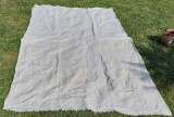 (1) Lipideu / cearsaf / cearceaf taranesc de panza groasa de canepa, vechi, rustic, 150cm x 234cm