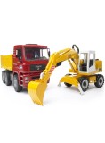 Set Bruder Man Tga Construction Truck &amp; Liebherr Excavator (br2751)