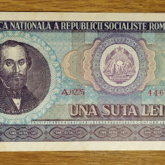 Romania - bancnota de colectie istorica - 100 lei 1966 - xf+/aunc -exceptionala!