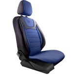 Set Huse Scaune Auto Panda Prestige, Negru-Albastru, 11 piese