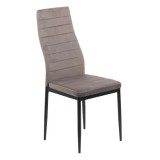 SCAUN DE BUCATARIE DIN CATIFEA SI CADRU NEGRU BUC 263V GRI