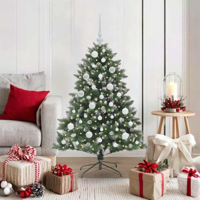 vidaXL Brad de Crăciun artificial cu 150 LED Verde 85 x 85 x 120 cm 3395212 foto