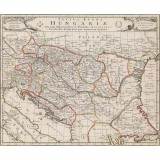 Harta Transilvania, Tara Romaneasca (Valahia), Moldova, 1695, 50x60cm, repro