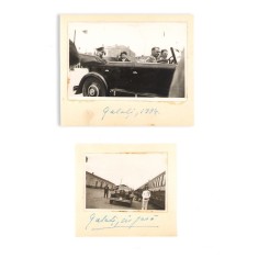 Regele Carol al II-lea și Mihai, Marele Voievod de Alba-Iulia, la Galați, două fotografii de epocă