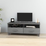 Dulap TV &bdquo;HAMAR&rdquo;, gri &icirc;nchis, 106x40x40 cm, lemn masiv de pin
