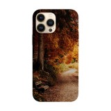 Husa compatibila cu Apple iPhone 14 Plus model Forest Autumn Path, Silicon, TPU, Viceversa, Transparent, Carcasa