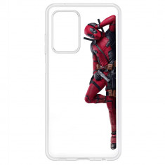 Husa Samsung Galaxy A41 Silicon Transparenta Model Deadpool Stretched foto