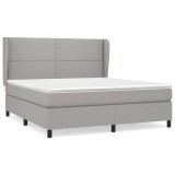 Cumpara ieftin Pat continental, gri deschis, 180x200 cm, material textil