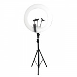 Cumpara ieftin Lampa circulara cu trepied, Led RL21, USB, suport telefon, selfie, Global Fashion