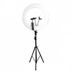 Lampa circulara cu trepied, Led RL21, USB, suport telefon, selfie