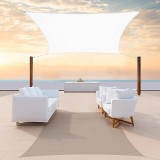 Copertina Parasolar Patrata 3x3m, Impermeabila, Protectie UV 90%, Alba, Gradina, Terasa, Camping + Geanta Transport