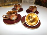 Portelan Bohemia, pictat manual, aur coloidal , pictate manual