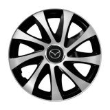 Set 4 capace roti Drift exrta Gri-Negru R16 Compatibil Cu Mazda