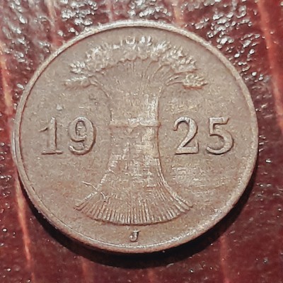 Germania 1 reichspfennig 1925 J foto